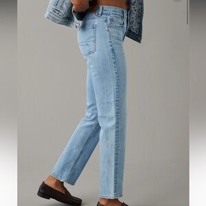 AE Stretch Super High-Waisted Ankle Straight Jean size 8R